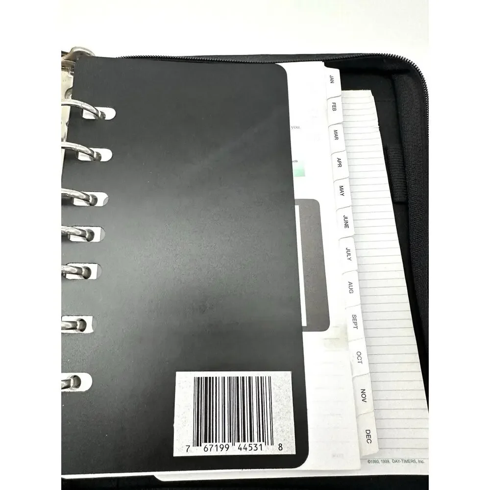 Vintage Lot Of 3 Franklin Covey Daytimer Ring Binder Organizer Black Red